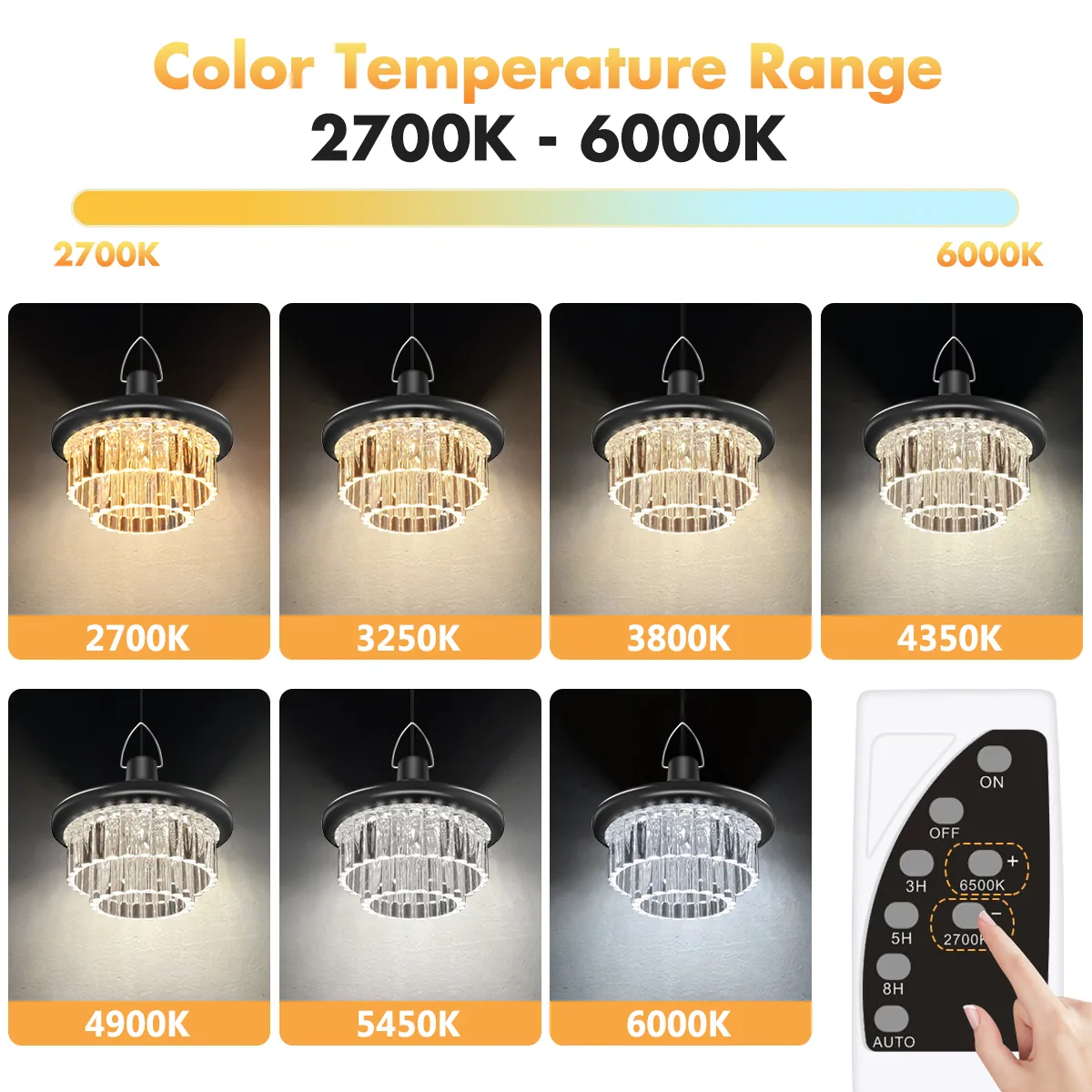 222 LED Solar Crystal Pendant Lights / Chandelier ZH-101 — photo 5