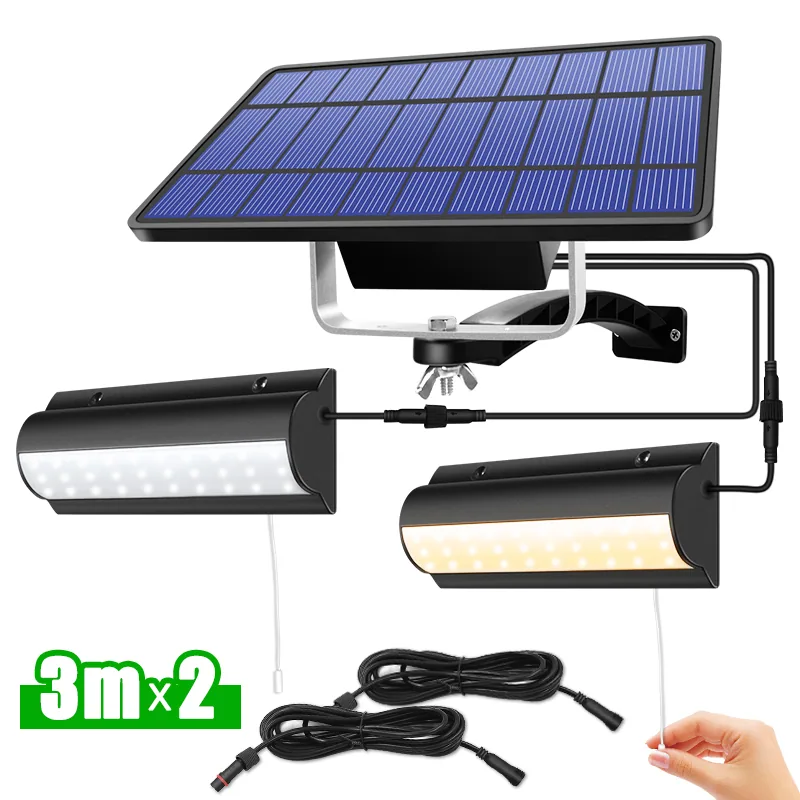 Single/Dual Head Solar LED light with pull switch ZH-034